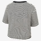 Pittsburgh Steelers Striped Women's Nike MLB Cropped T-Shirt