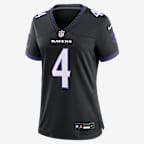 Zay Flowers Baltimore Ravens Women's Nike NFL Game Jersey - Black