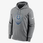 Indianapolis Colts Icon Men’s Nike Therma NFL Pullover Hoodie - Grey Heather