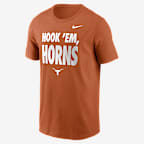 Texas Sideline Slogan Men's Nike Dri-FIT College Long-Sleeve T-Shirt - Desert Orange