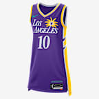 Jersey Nike Dri-FIT de la WNBA Victory Los Angeles Sparks Explorer Edition - Morado campo/Amarillo
