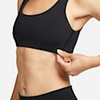 Bra deportivo con cuello en U con forro delgado de baja sujeción para mujer Nike Alate All U
