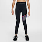 Nike Pro Girls' Dri-FIT Mid-Rise Leggings
