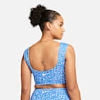 Top cropped de natación reversible para mujer Nike