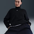 ナイキ スポーツウェア フェニックス プラッシュ ウィメンズ コージー フリース オーバーサイズド モックネック トップ