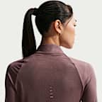 나이키 스위프트 여성 드라이 핏 UV 쿼터집 러닝 탑