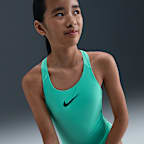 Traje de baño de una pieza con espalda deportiva para niña talla grande Nike Swim Effortless Essential