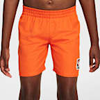 Shorts de vóleibol con forro de ropa interior de 13 cm para niños talla pequeña Nike Swim Breaker