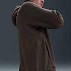 Nike Primary Fleece Sudadera con gorro sin cierre de alto rendimiento Dri-FIT con protección UV para hombre