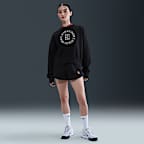 NikeCourt Heritage Phoenix Fleece ekstra, ekstra stor sweatshirt med rund hals til dame