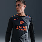 Haut de football à manches longues avant-match Nike Dri-FIT Total 90 Inter Milan Academy Pro Third pour homme