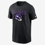 Minnesota Vikings Helmet Essential Men's Nike NFL T-Shirt - Black