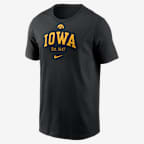 Iowa Academic Arch Men's Nike College T-Shirt - Black