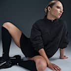 Oversized, hyggelig Nike Sportswear Collection-sweatshirt med 1/4-lynlås og logo til kvinder