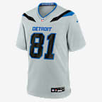 Calvin Johnson Detroit Lions Rivalries Collection Men's Nike NFL Game Jersey - Silver