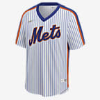 Camiseta de béisbol Cooperstown para hombre MLB New York Mets (Mike Piazza) - Blanco