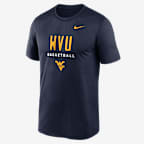 West Virginia Courtside Basketball Legend Men's Nike Dri-FIT College T-Shirt - Navy
