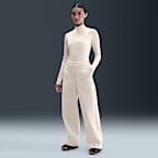 ナイキ スポーツウェア チル ニット ウィメンズ スリム ロングスリーブ モックネック Tシャツ