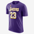 T-shirt NBA Nike Los Angeles Lakers Essentials para homem - Roxo Field