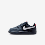 Nike Force 1 Low Little Kids' Shoes - Dark Obsidian/Black/University Red/White