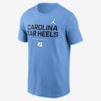 North Carolina Courtside Basketball Men's Jordan Brand Dri-FIT College T-Shirt - Light Blue
