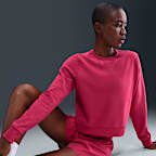 Sudadera de French Terry con cuello redondo para mujer Nike Dri-FIT One