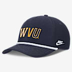 West Virginia Legacy Basketball Rope Rise Men's Nike College Adjustable Hat - Navy