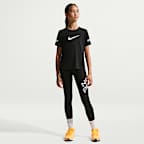 Playera de entrenamiento de manga corta Dri-FIT para niña talla grande Nike Pro