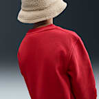 Sudadera de cuello redondo para niños talla grande Nike Sportswear Club Fleece