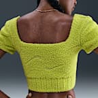 Nike Sportswear Phoenix Cozy Bouclé Women's Short-Sleeve Cropped Knit Top