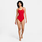 Traje de baño de una sola pieza con espalda deportiva para mujer Nike Swim HydraStrong Essential