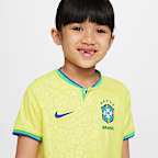 Brazil 2022/23 Home Younger Kids' Nike Dri-FIT Football Shirt