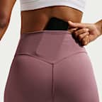 Leggings de cintura alta sin costura delantera de largo completo para mujer Nike Universa