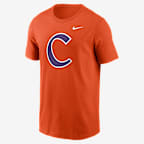 Playera universitaria Nike para hombre Clemson Tigers Baseball Logo - Naranja
