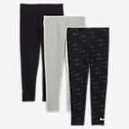 Nike Little Kids' Leggings (3-Pack) - Black