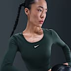 Nike Pro Women's Dri-FIT Cropped Long-Sleeve Top