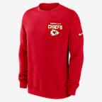 Kansas City Chiefs Draw Block Club Men's Nike NFL Pullover Crew - Red
