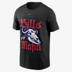 Buffalo Bills Mafia Skull Men's Nike NFL T-Shirt - Black