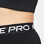 Leggings con paneles de malla de tiro medio cropped para mujer Nike Pro (talla grande)