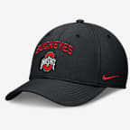 Ohio State On-Field Rise Swoosh Men's Nike Dri-FIT College Hat - Black