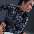 Nike Swift Women's Dri-FIT UV 1/2-Zip Printed Running Top