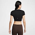 Nike Sportswear Chill Knit Women's Tight Cropped Mini-Rib 2-in-1 Top