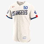Mookie Betts Los Angeles Dodgers City Connect Men's Nike MLB Authentic Jersey - Cream