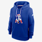 New England Patriots Alt Pack Women's Nike Dri-FIT NFL Pullover Hoodie - Royal