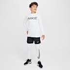 Playera de entrenamiento de manga larga Dri-FIT para niño talla grande Nike Pro Warm