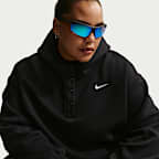Nike Sportswear Phoenix Fleece Women's Oversized Cropped Henley Hoodie (Plus Size)