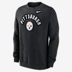 Pittsburgh Steelers Club Men's Nike NFL Pullover Crew - Black