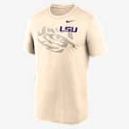 LSU Campus Legend Shadow Logo Men's Nike Dri-FIT College T-Shirt - Natural