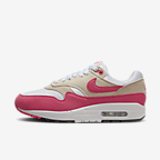 Sapatilhas Nike Air Max 1 para mulher - Branco/Castanho Orewood claro/Preto/Rosa Aster