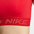 Nike Pro 女款 Dri-FIT 短袖短版圖樣上衣